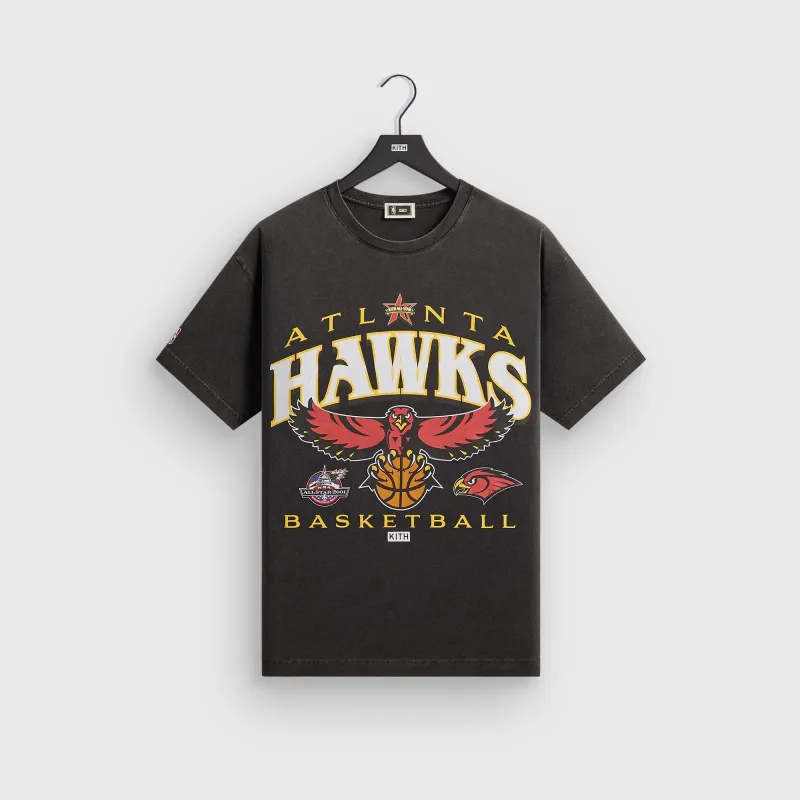 Kith for NBA All-Star Atlanta Hawks Vintage Tee - Black sold by Kith