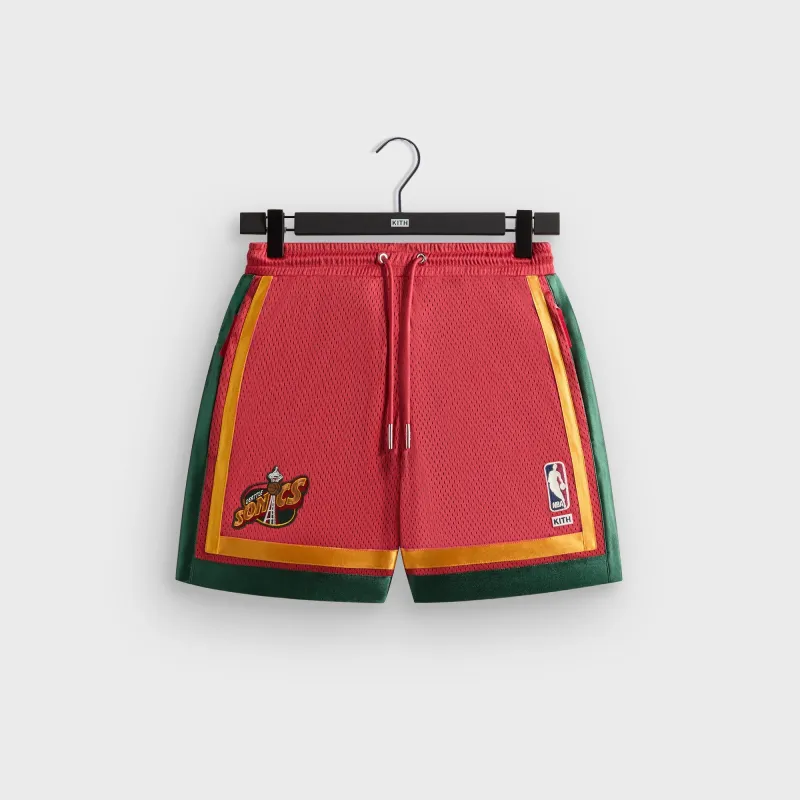 Kith for NBA All-Star Seattle SuperSonics Short - Crimson sold by Kith