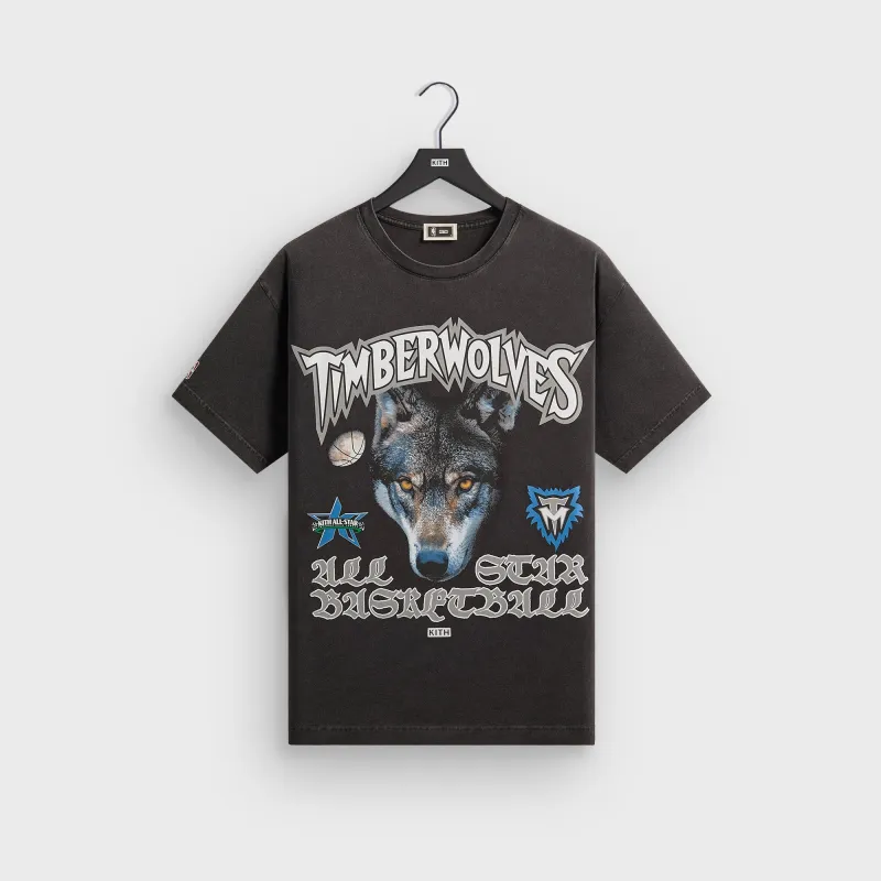Kith for NBA All-Star Minnesota Timberwolves Vintage Tee - Black sold by Kith