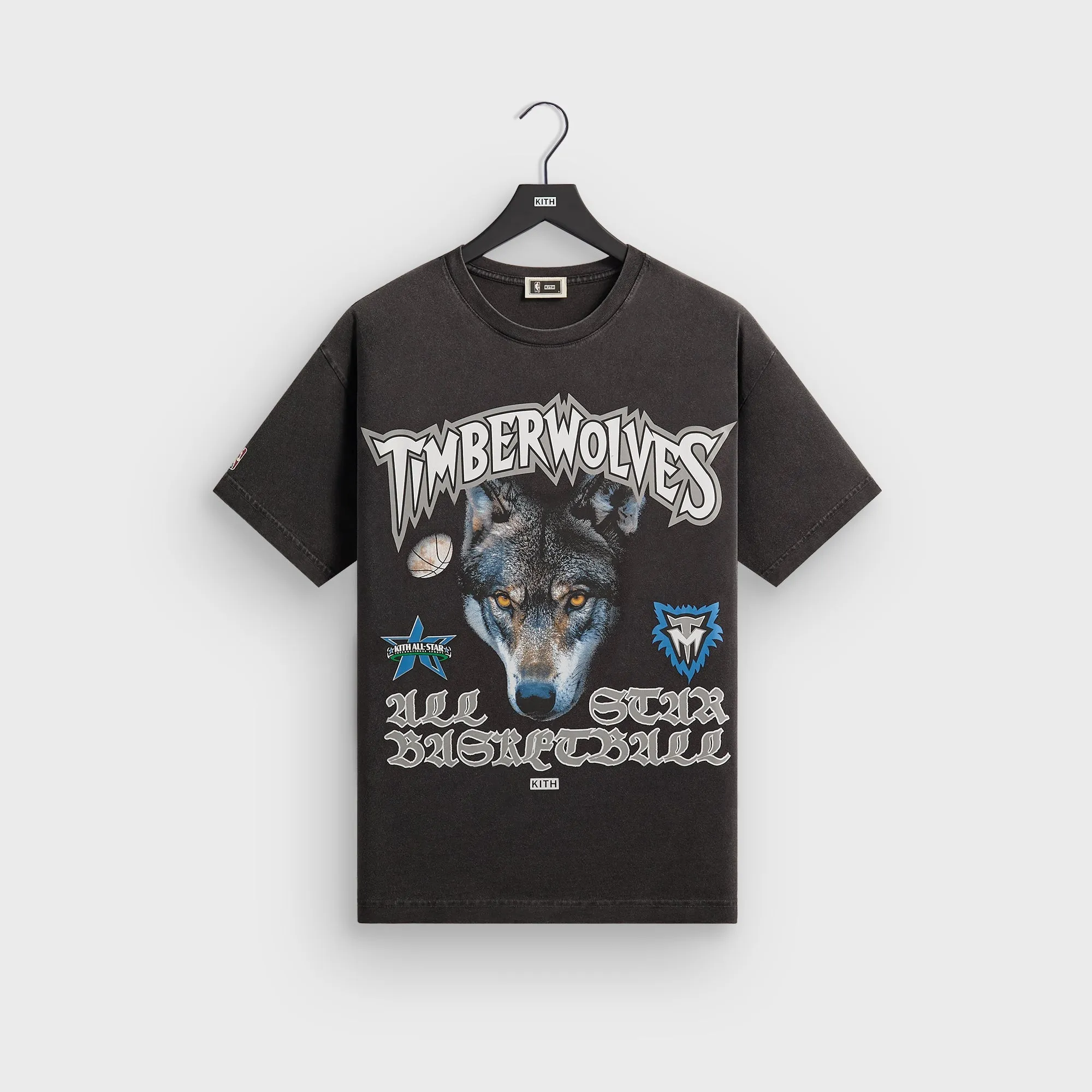 Kith for NBA All-Star Minnesota Timberwolves Vintage Tee - Black sold by Kith