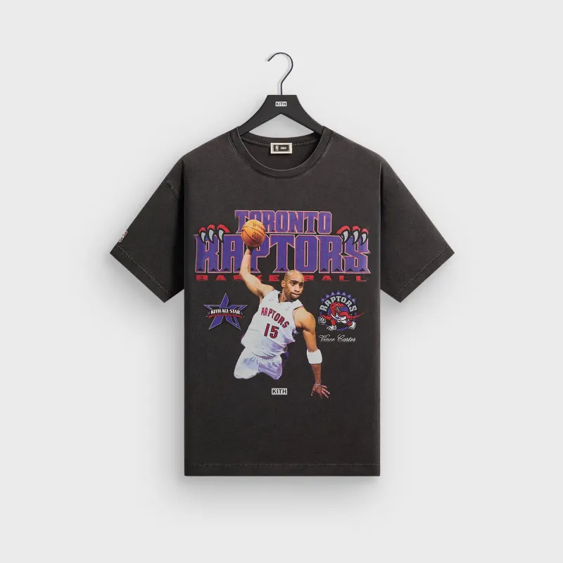 Kith for NBA All-Star Toronto Raptors Vince Carter Vintage Tee - Black made by Kith