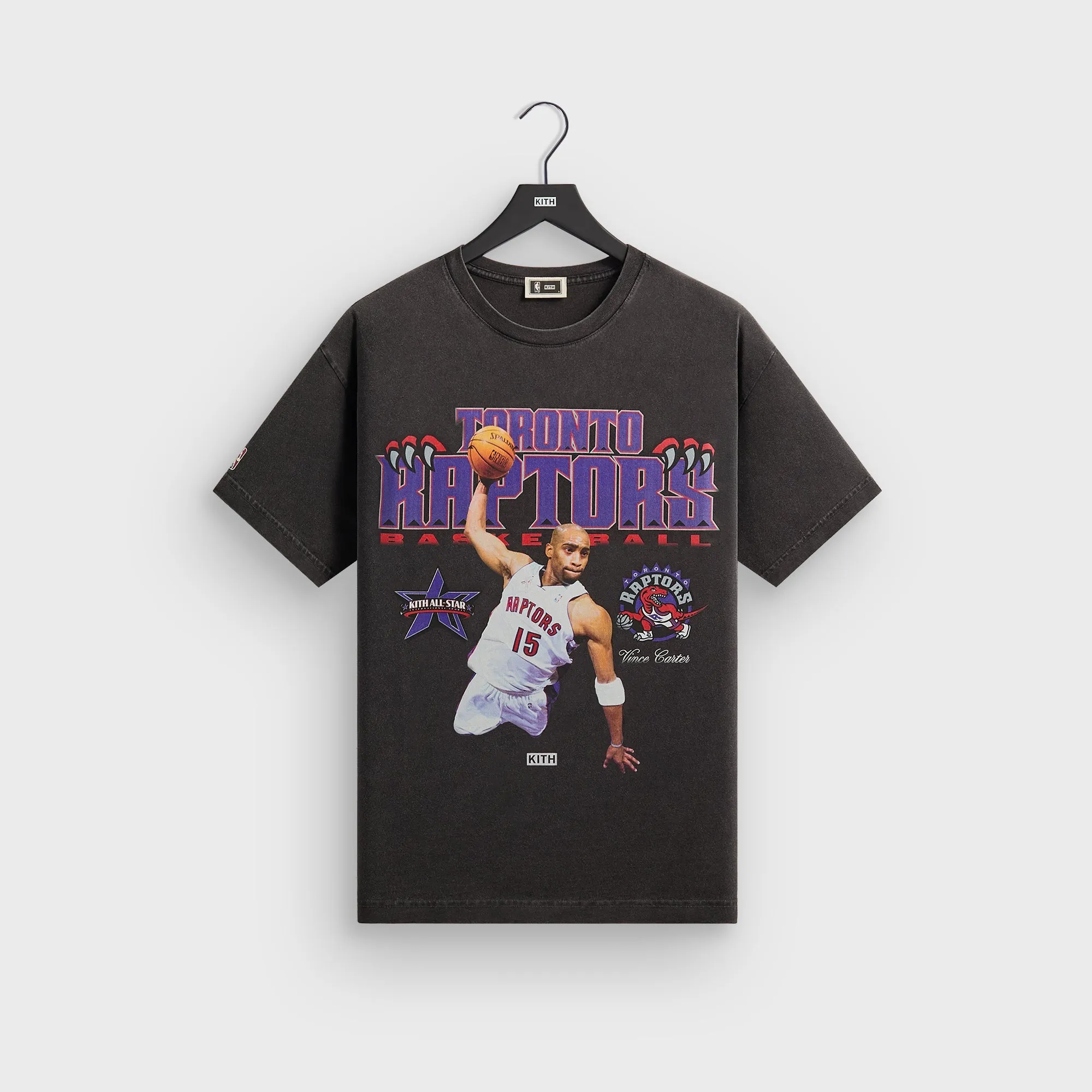 Kith for NBA All-Star Toronto Raptors Vince Carter Vintage Tee - Black sold by Kith