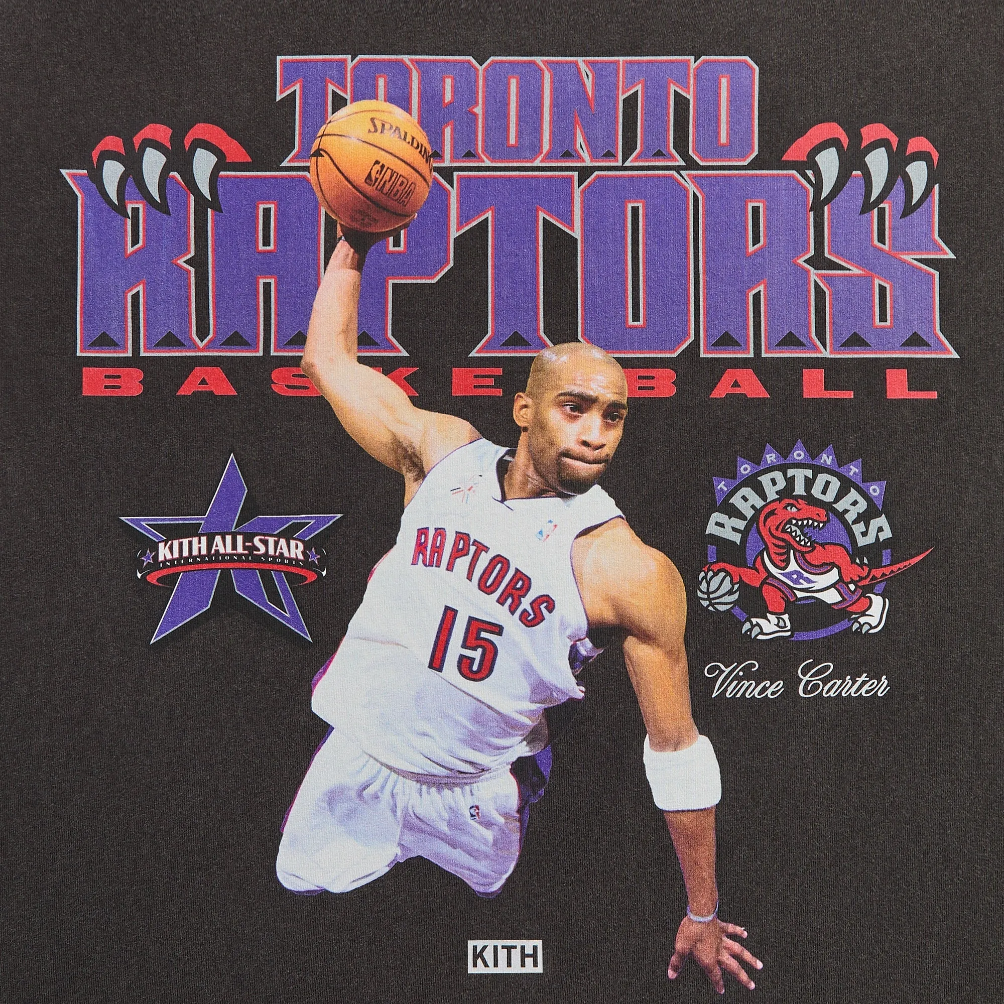 Kith for NBA All-Star Toronto Raptors Vince Carter Vintage Tee - Black sold by Kith product image thumbnail 2