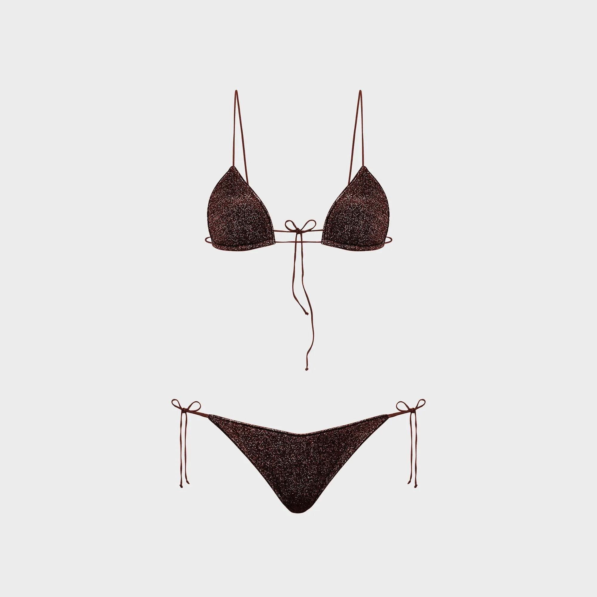 Oseree Lumière 80s Bikini - Chocolate sold by Kith