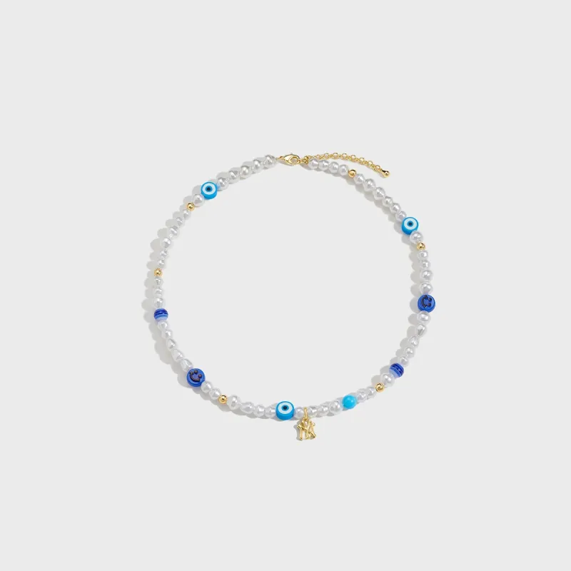 Luv AJ Pearl Beaded Charm Necklace - New York Yankees sold by Kith