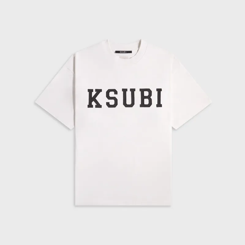 Ksubi Touchdown Ekcess Short Sleeve Tee - Vintage White sold by Kith