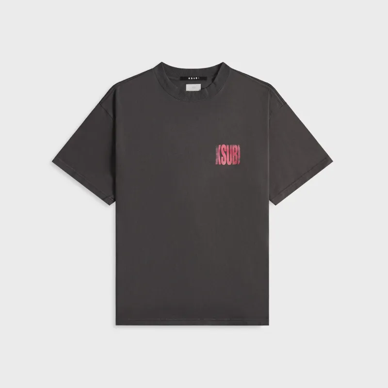 Ksubi Panthera Ekcess Short Sleeve Tee - Faded Black sold by Kith