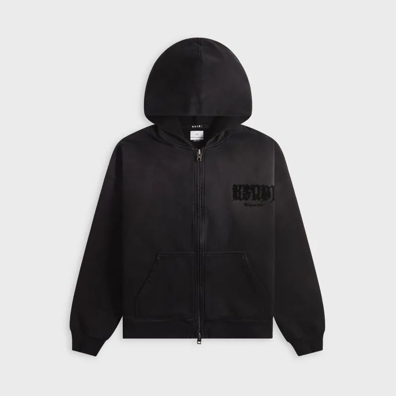 Ksubi Kstudio Ekcess Cotton Zip Hoodie - Black Fade sold by Kith