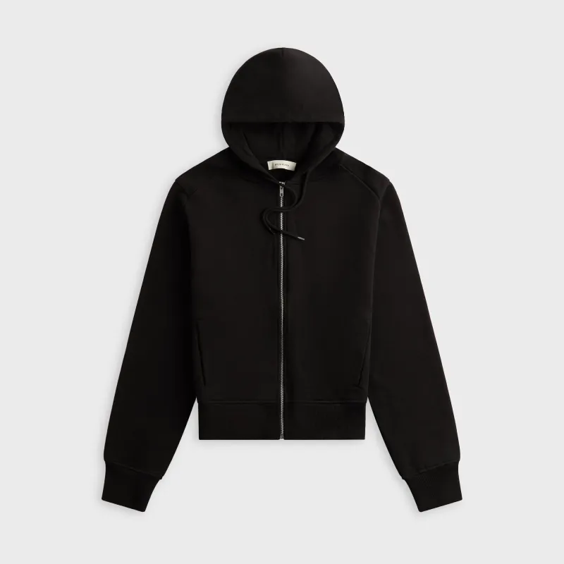 Entire Studios Lightweight Cropped Zip-Up Hoodie - Black made by Entire Studios