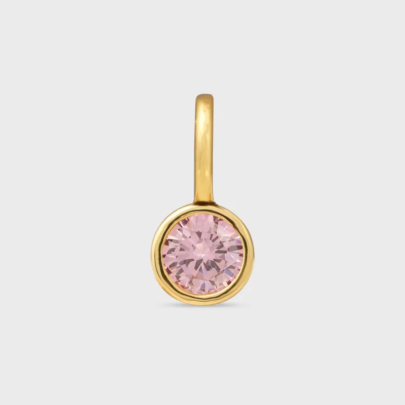 Crystal Haze Round Charm - Bubblegum Pink made by Crystal Haze