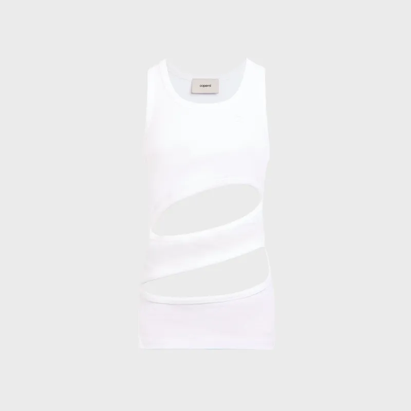 Coperni Spiral Tank Top - White sold by Kith
