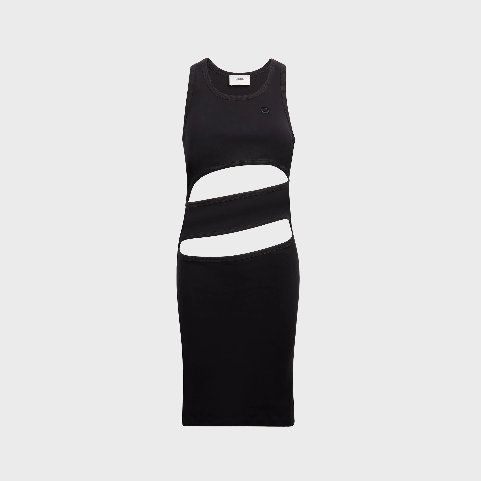 Coperni Spiral Tank Dress - Black sold by Kith