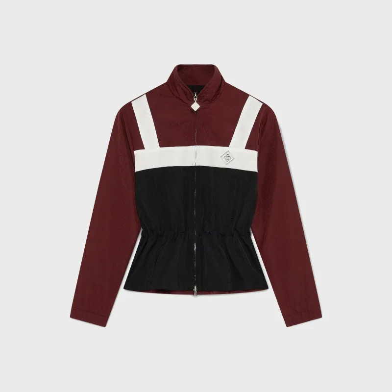 Casablanca Nylon Monogram Windbreaker - Burgundy made by Casablanca
