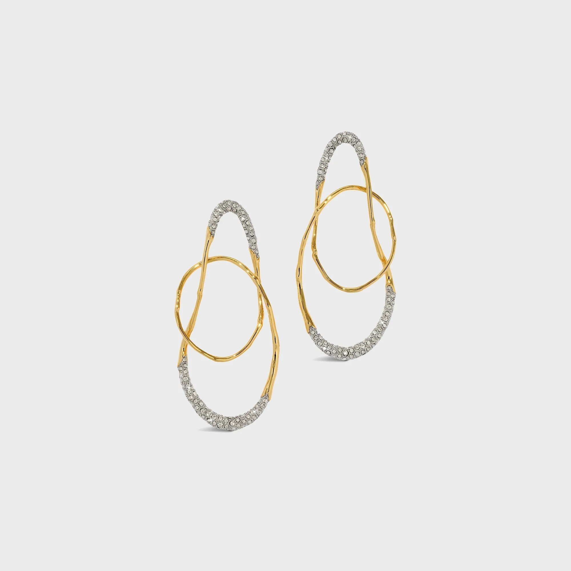 Alexis Bittar Solanales Crystal Twist Orbit Earrings - Gold sold by Kith