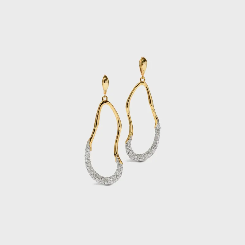 Alexis Bittar Solanales Crystal Leverback Drop Earrings - Gold sold by Kith