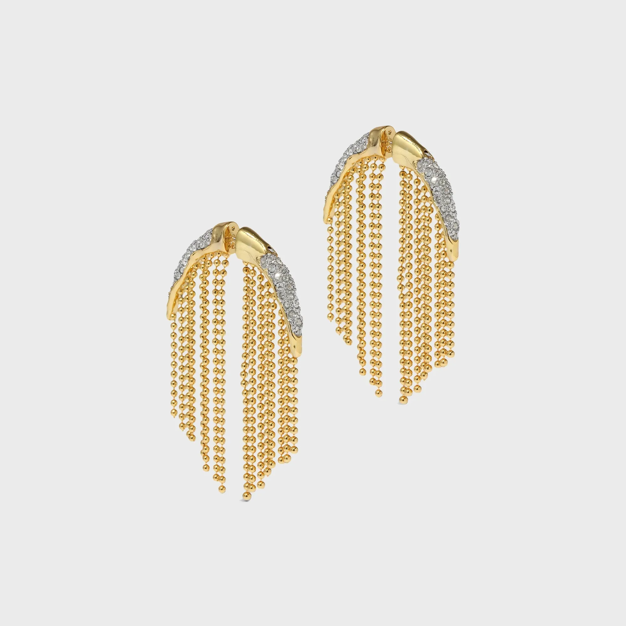 Alexis Bittar Solanales Crystal Fringed Front Back Earrings - Gold sold by Kith product image thumbnail 2