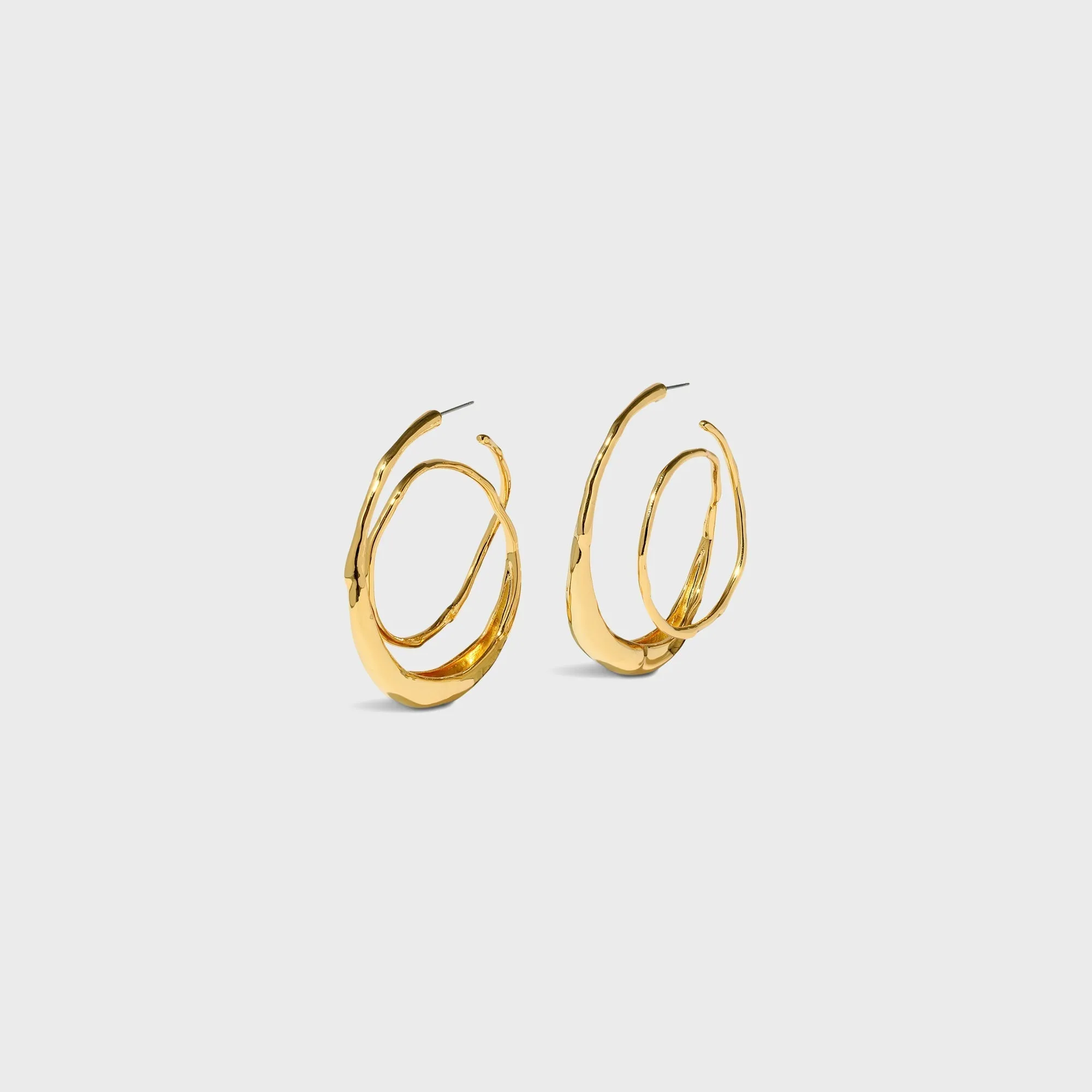 Alexis Bittar Molten Gold Spiral Hoop Earrings - Gold sold by Kith