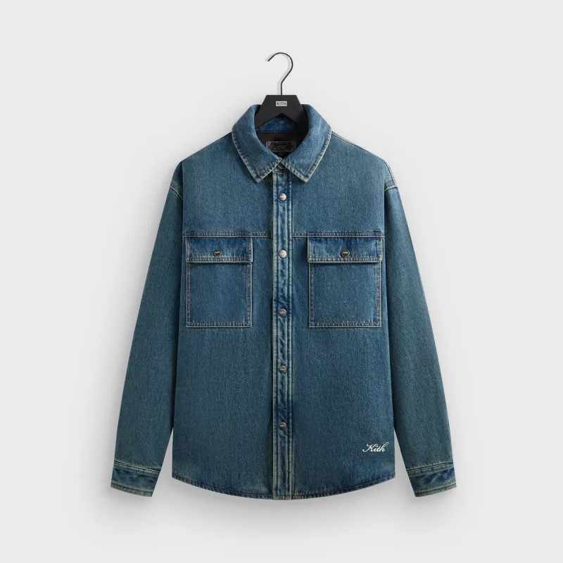 Kith Denim Apollo Shirt Jacket - Luka Wash sold by Kith