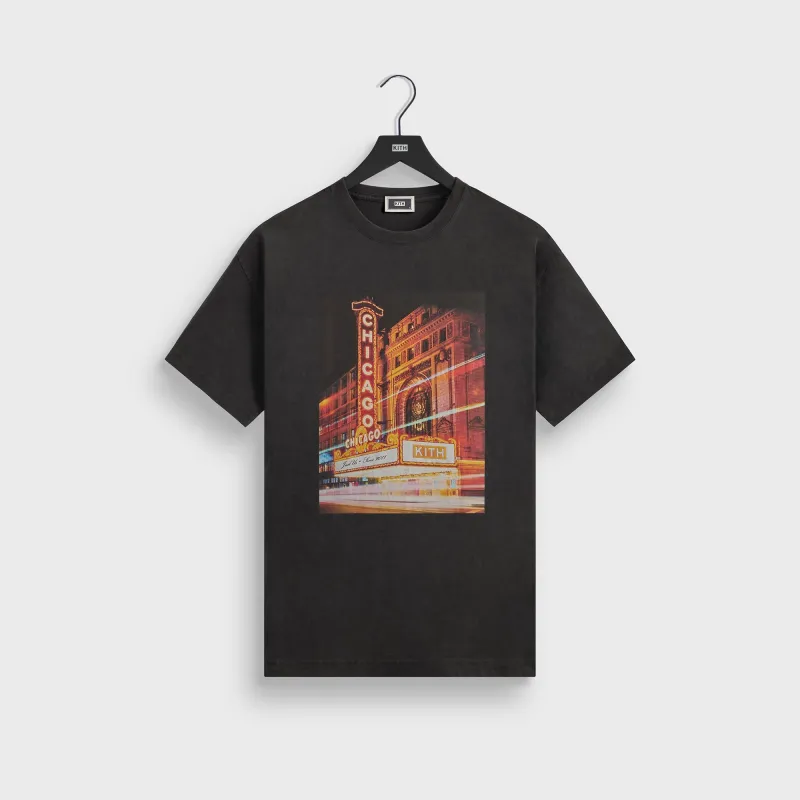 Kith Chicago Lights Vintage Tee - Black sold by Kith