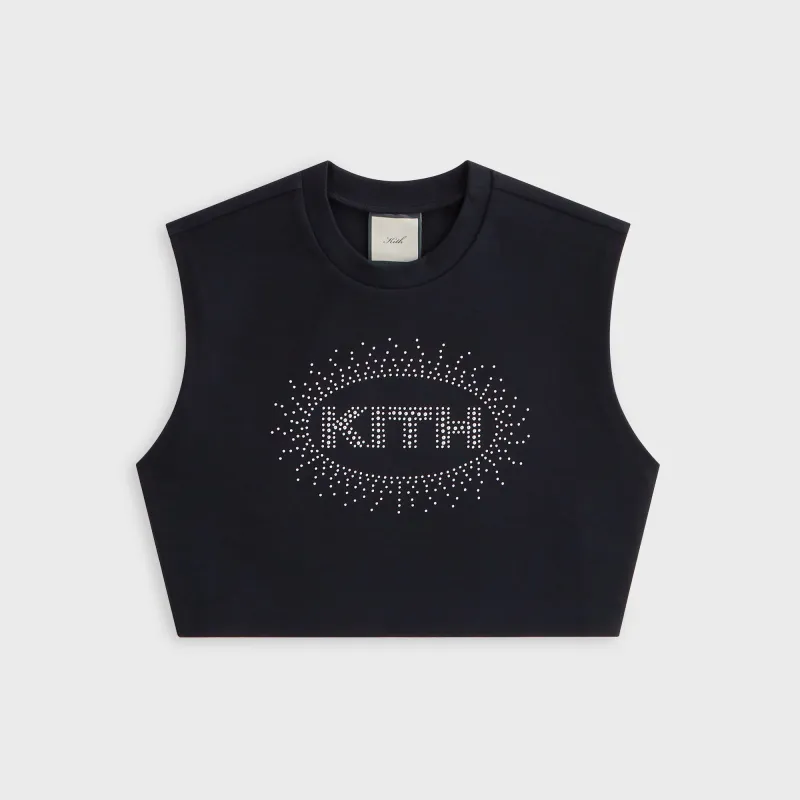 Lisa for Kith Women Carsyn Cropped Muscle Tank - Black sold by Kith