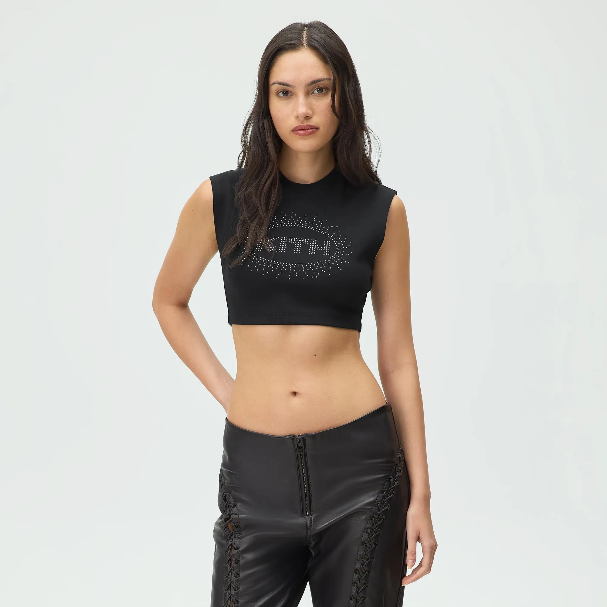 Lisa for Kith Women Carsyn Cropped Muscle Tank - Black sold by Kith product image thumbnail 2