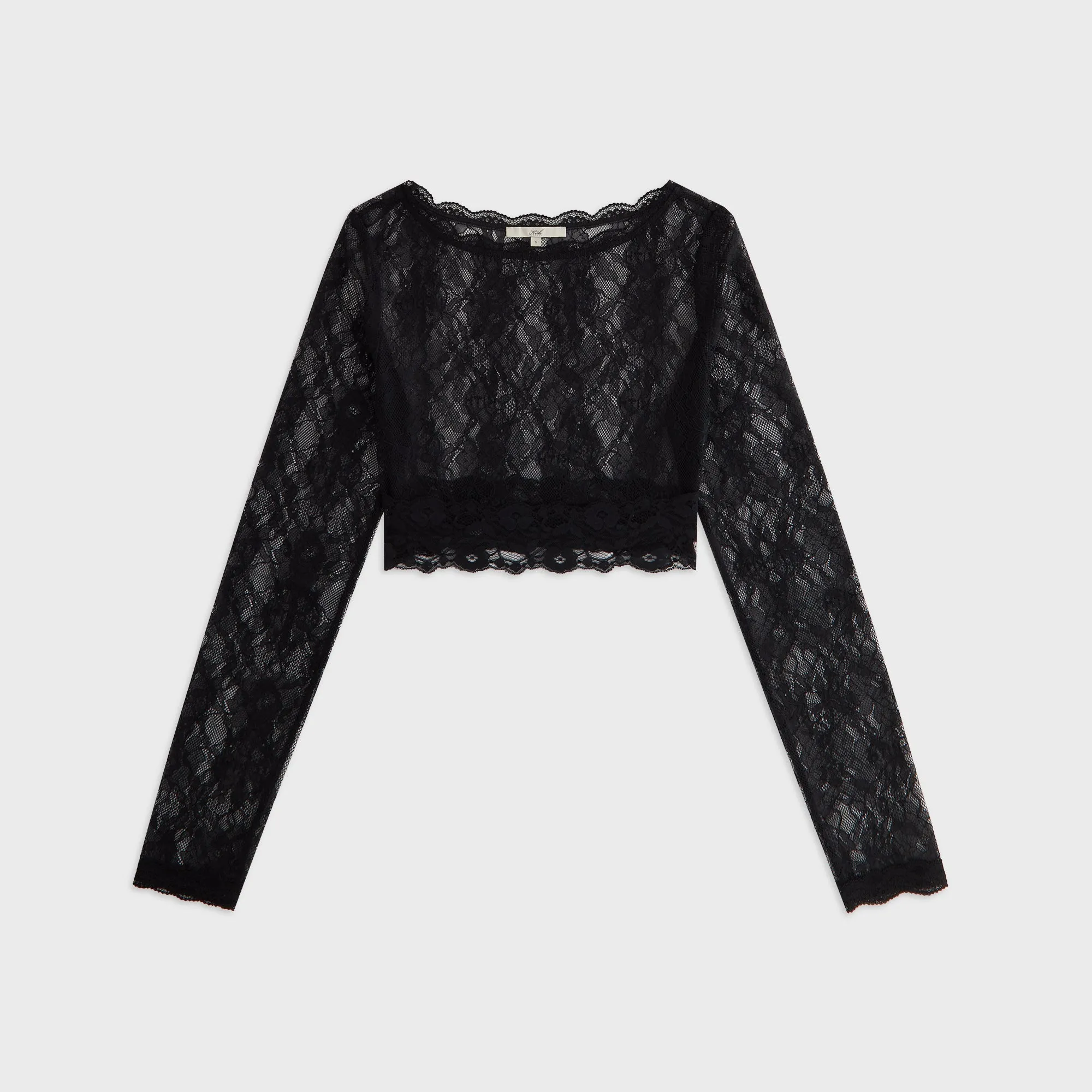Lisa for Kith Women Piera Lace Long Sleeve Top - Black sold by Kith