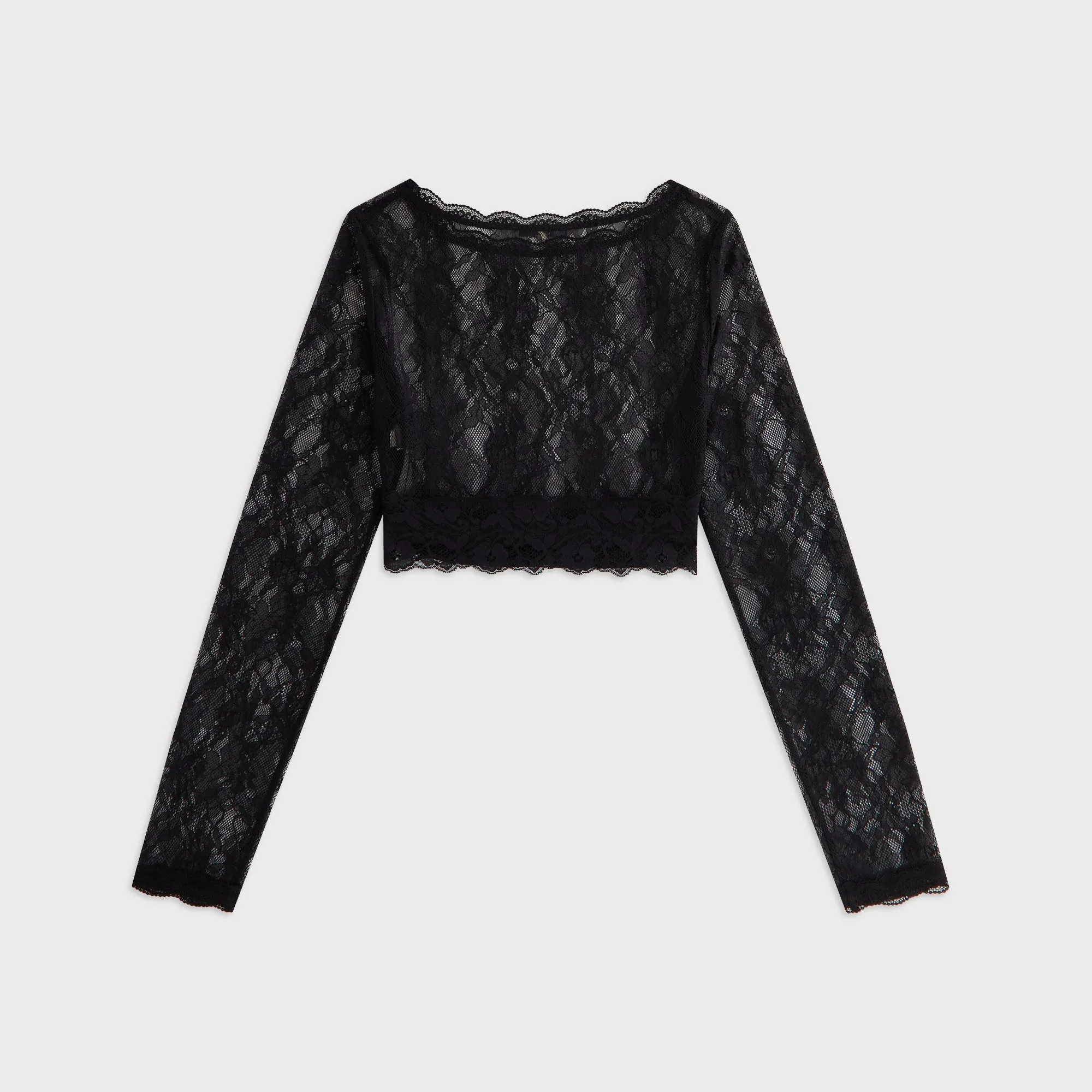 Lisa for Kith Women Piera Lace Long Sleeve Top - Black sold by Kith product image thumbnail 3