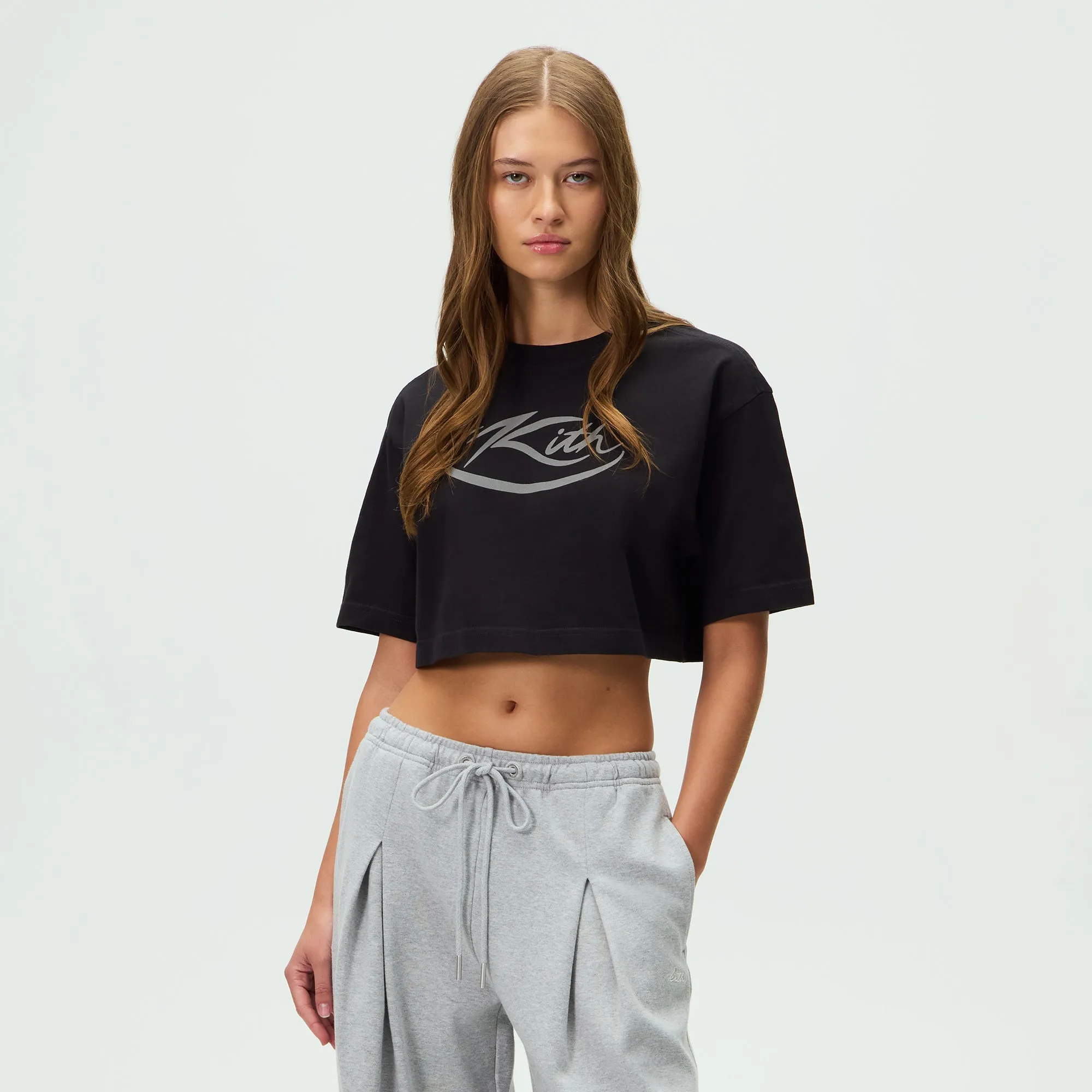 Kith Women Fei Reflective Logo Tee - Black sold by Kith product image thumbnail 2