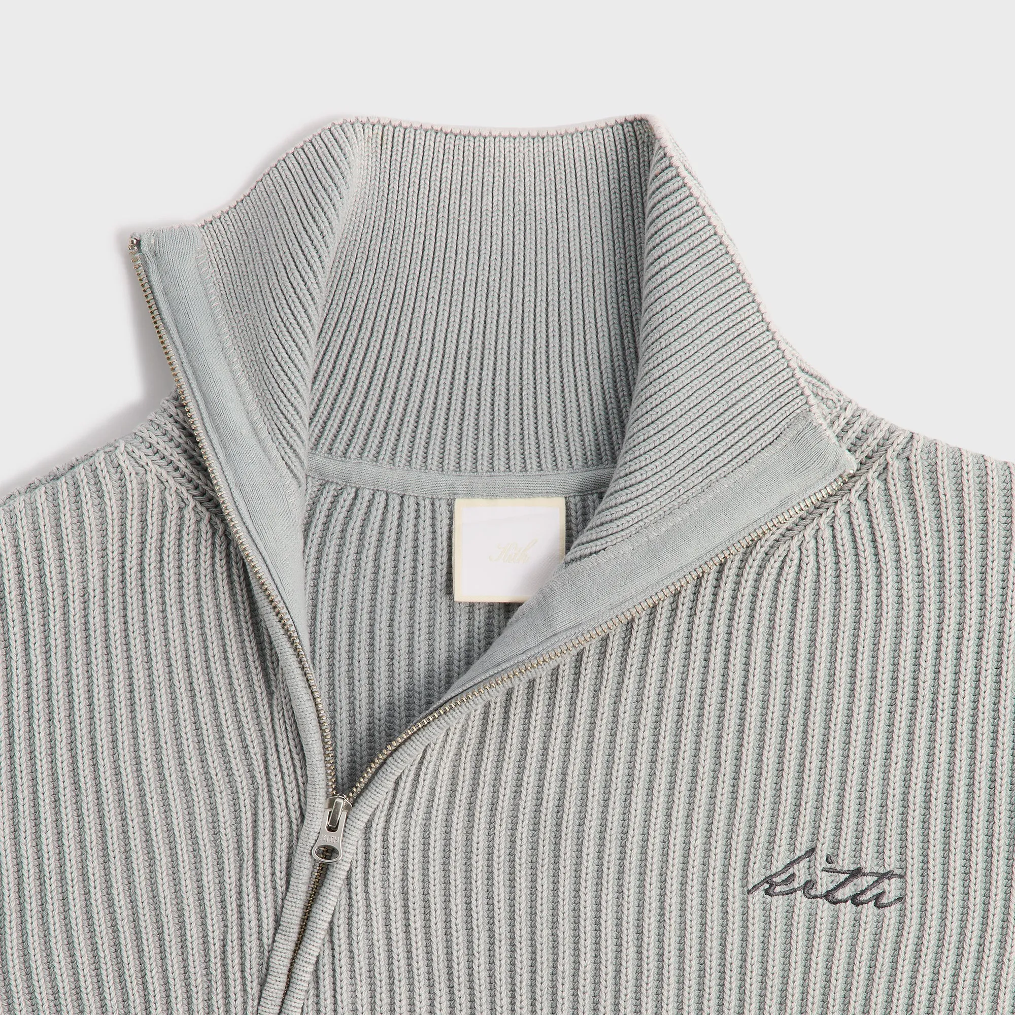 Kith Women Wyler III Asymmetrical Zip Sweater - Mist sold by Kith product image thumbnail 4