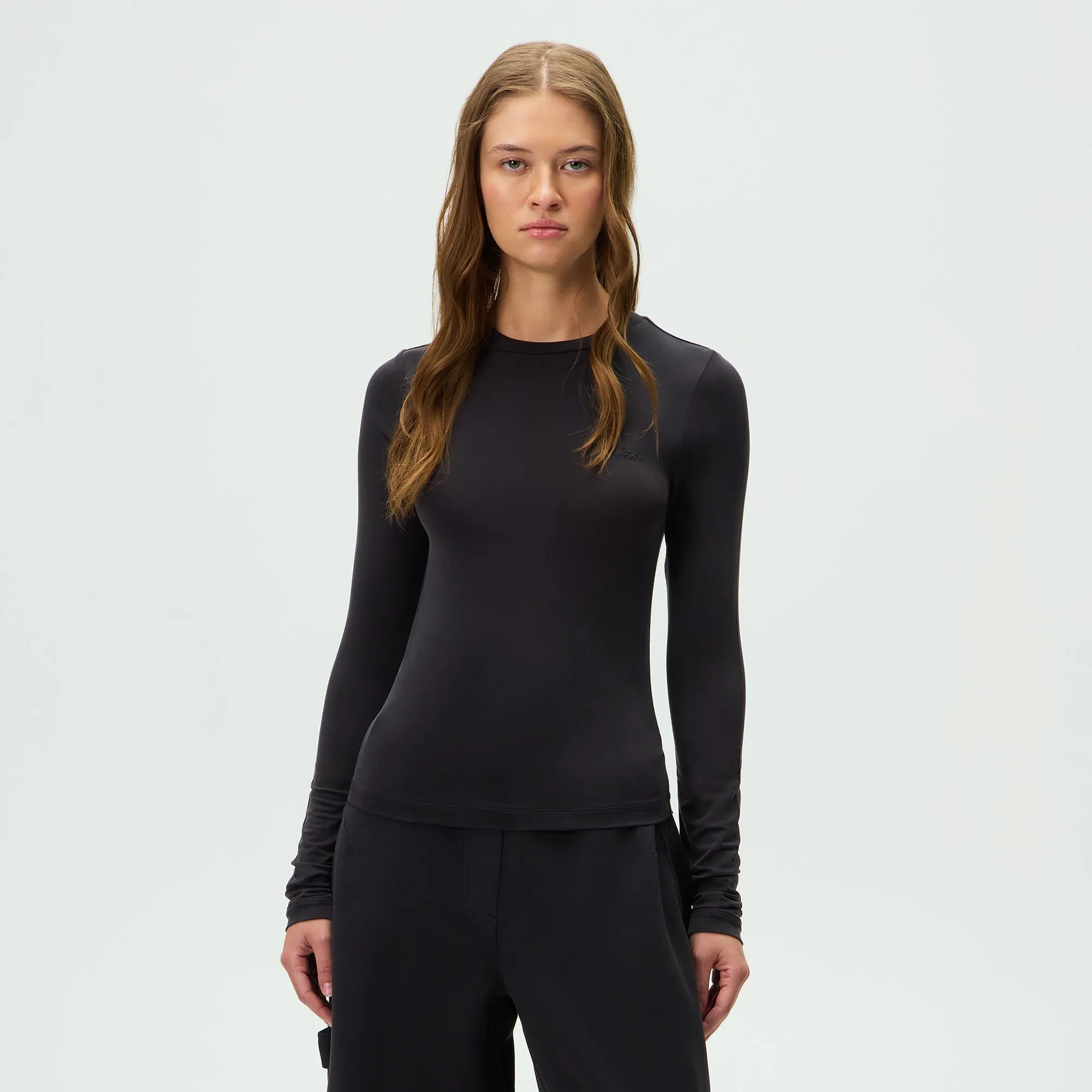Kith Women Nori Cupro Long Sleeve - Black sold by Kith product image thumbnail 2