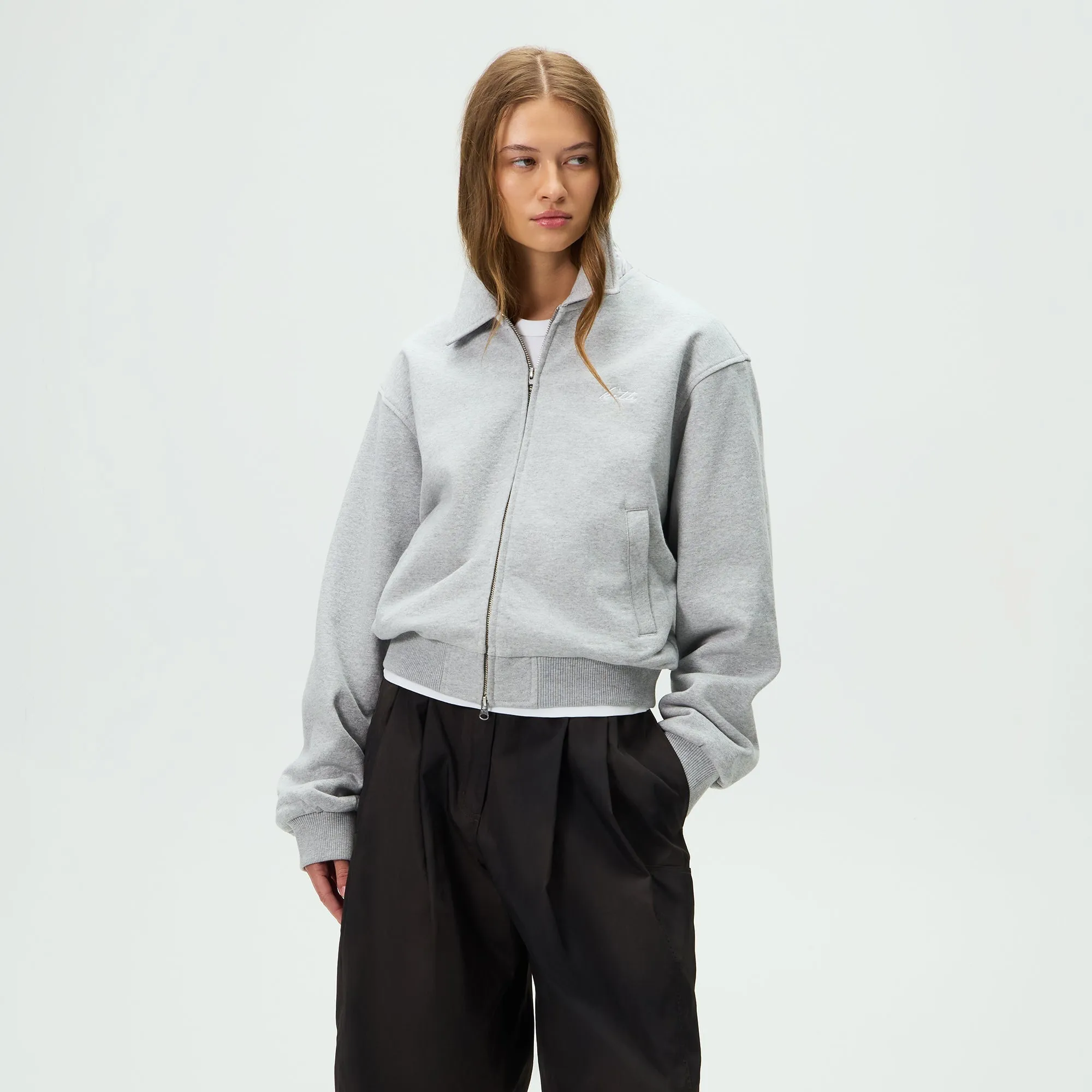 Kith Women Brisa III Fleece Bomber Jacket - Cool Heather Grey sold by Kith product image thumbnail 2