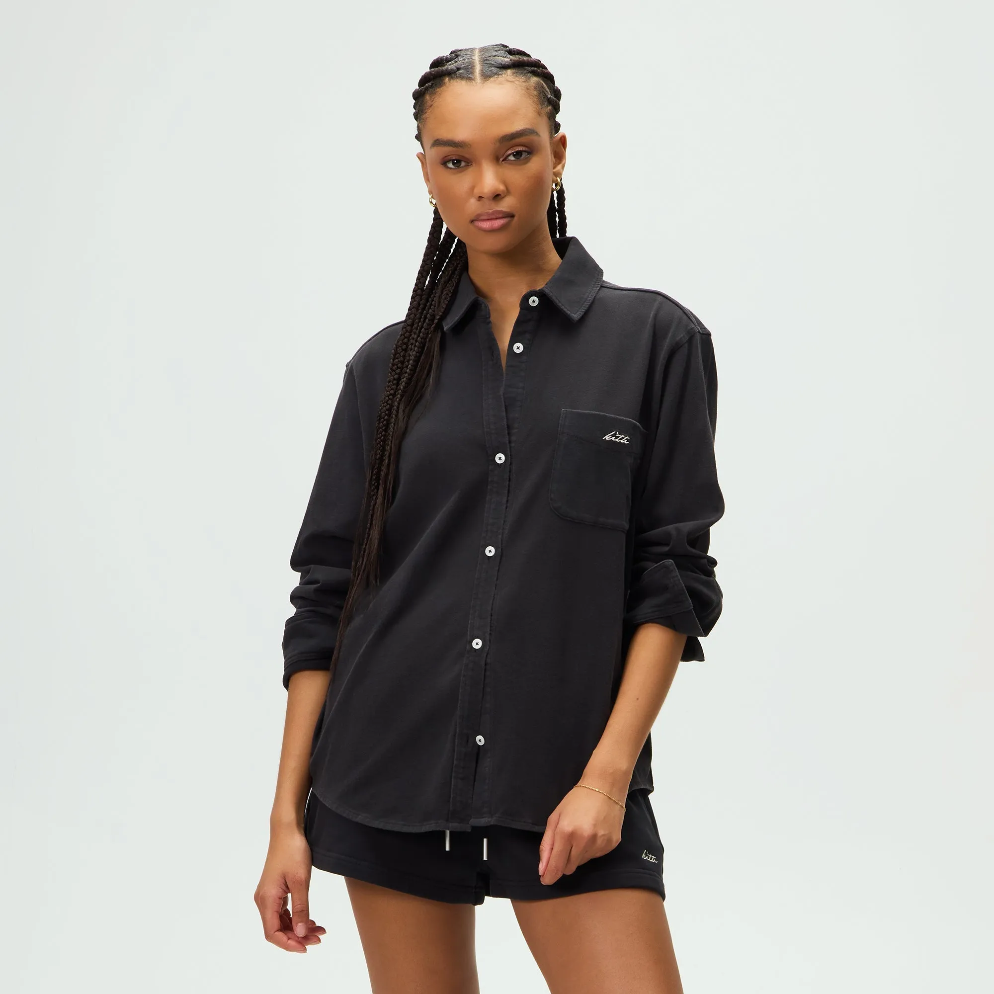 Kith Women Ora Jersey Shirt - Black sold by Kith product image thumbnail 2