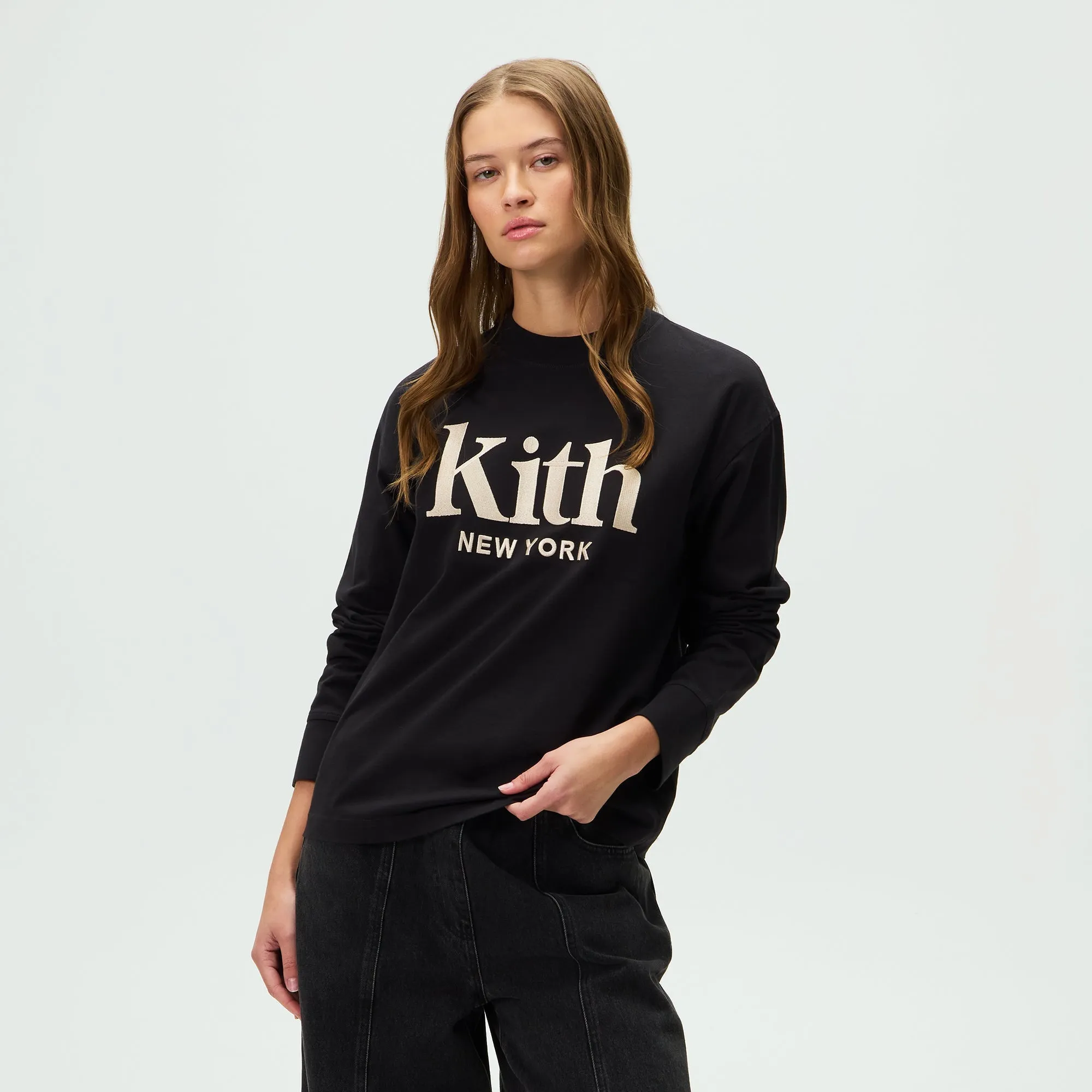 Kith Women Oversized Sonoma New York Long Sleeve - Black sold by Kith product image thumbnail 2