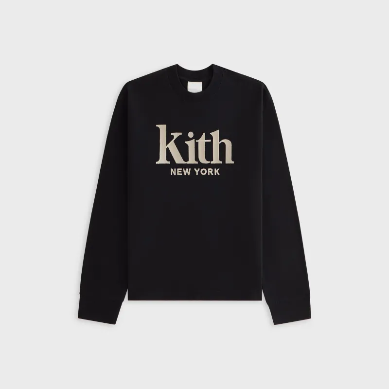 Kith Women Oversized Sonoma New York Long Sleeve - Black sold by Kith