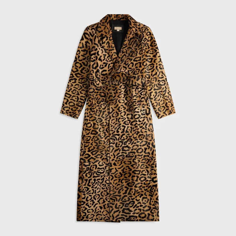 ZUT Olympia Trench Coat - Leopard sold by Kith