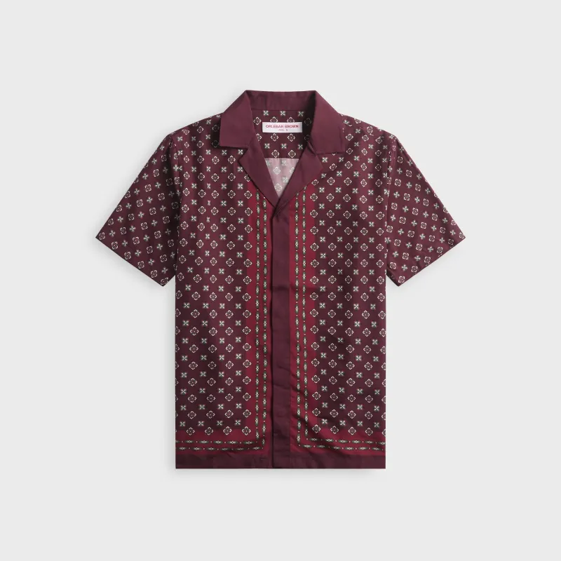 Orlebar Brown Maitan Luminis Border Shirt - Damson sold by Kith