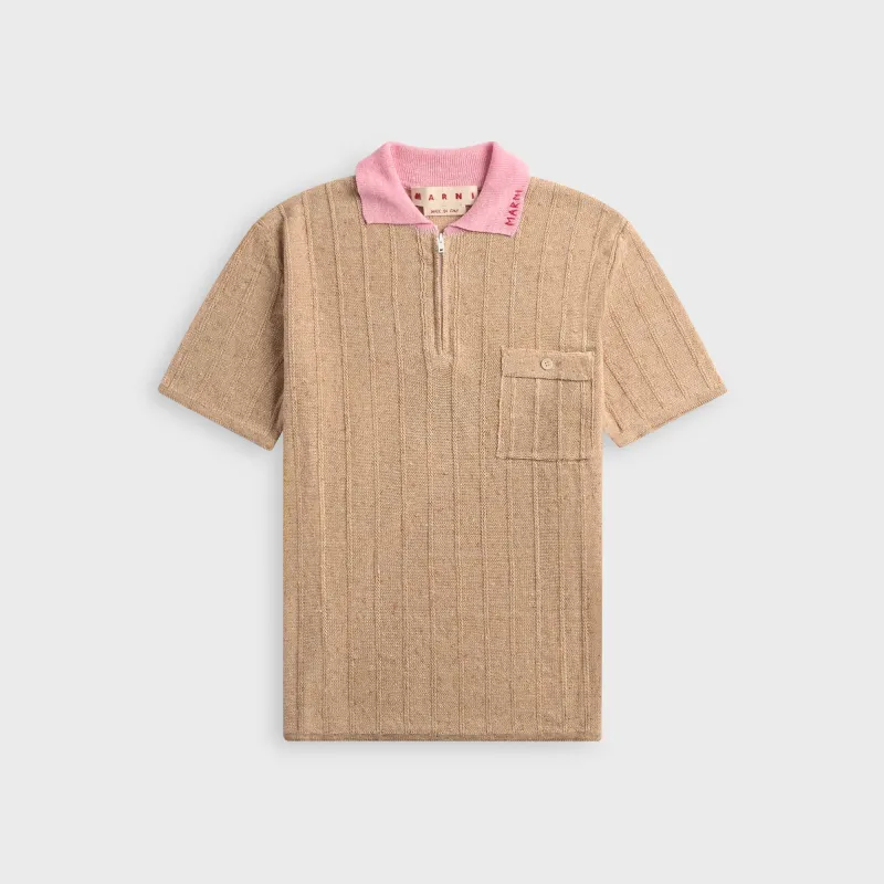 Marni Polo Neck Shirt - Dune made by Marni