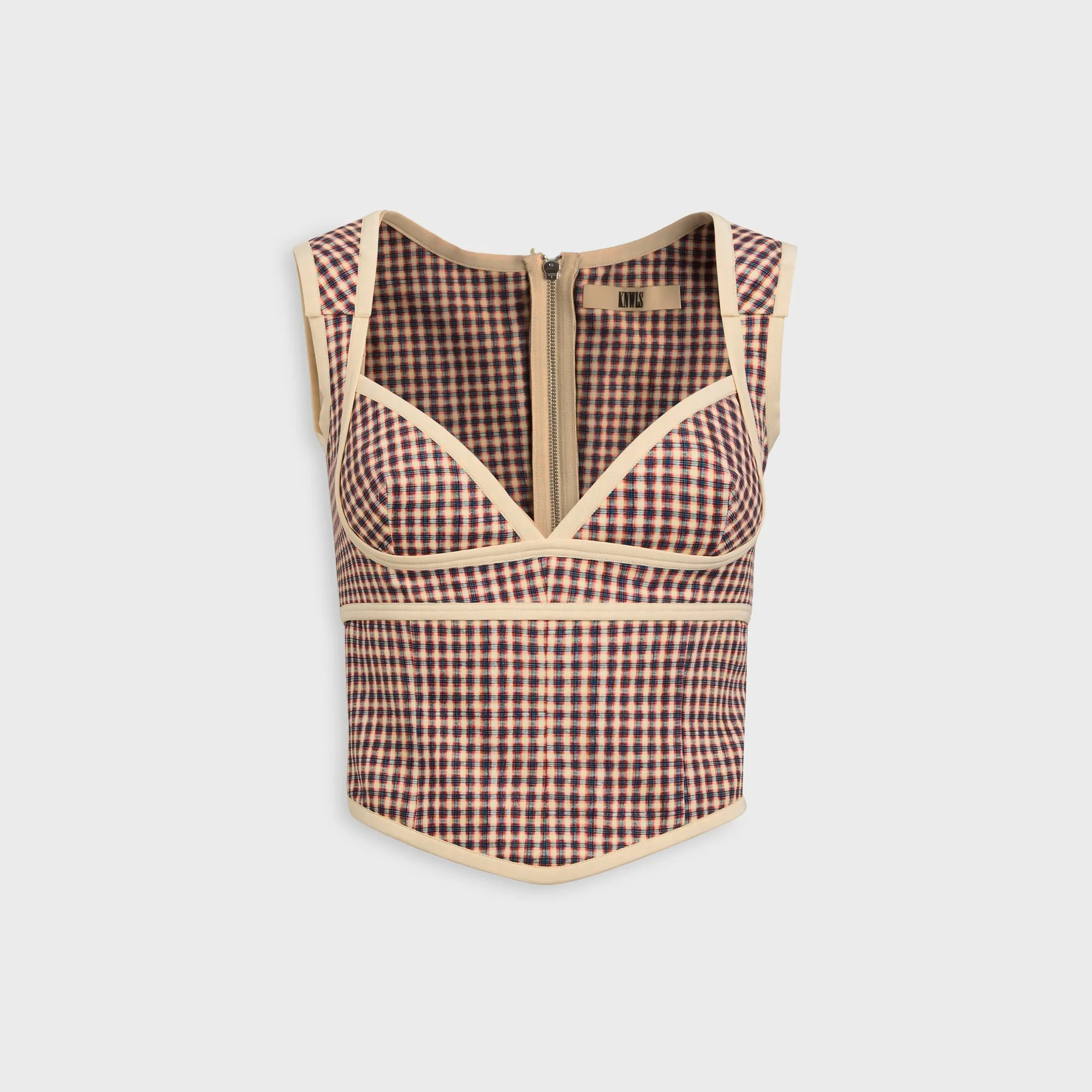 KNWLS Neo Bustier with Elastic Trim - Plaid sold by Kith