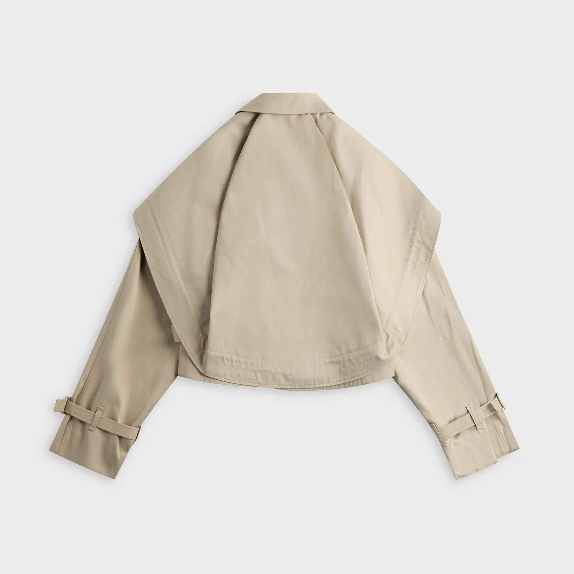 KNWLS Kayla Short Jacket with Hooded Cape - Stone sold by Kith product image thumbnail 2