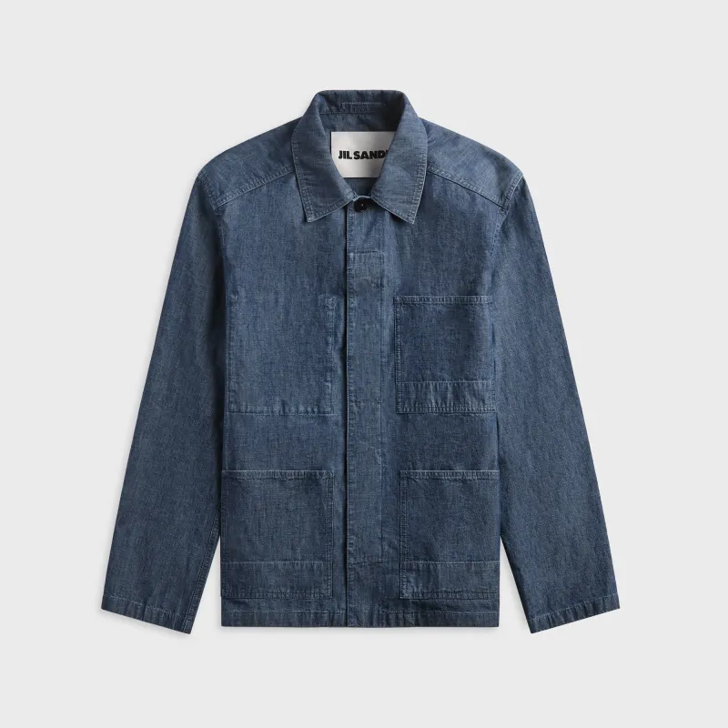 Jil Sander Cotton Chambray Blouson - Indigo sold by Kith