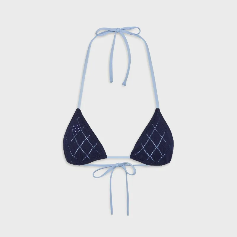 Frankies Bikinis Nick Knit Top - Diamond Stitch sold by Kith