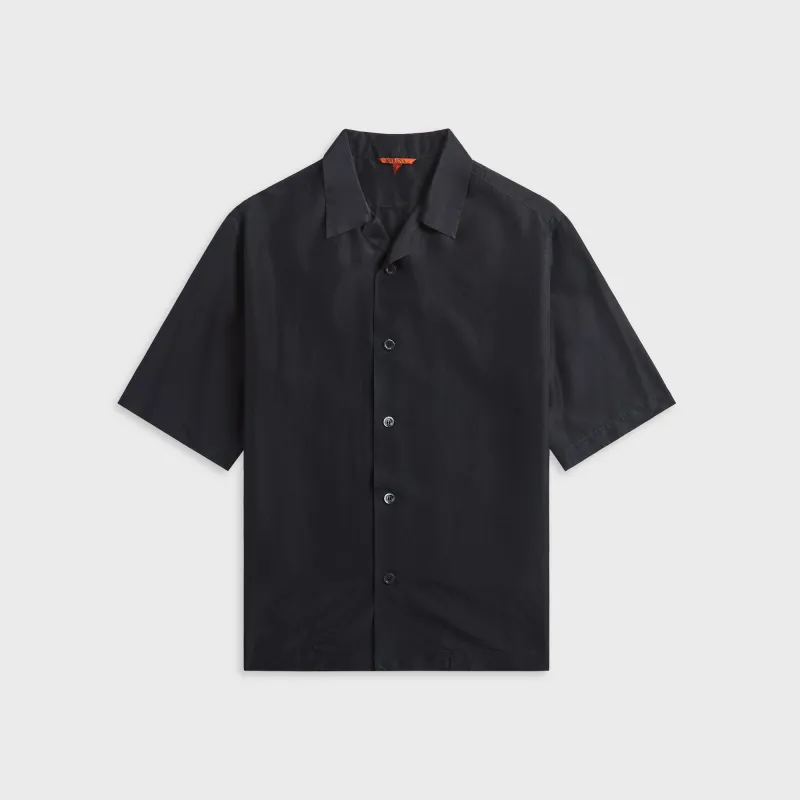 Barena Solana Camp Collar Silk Shirt - Blue made by Barena