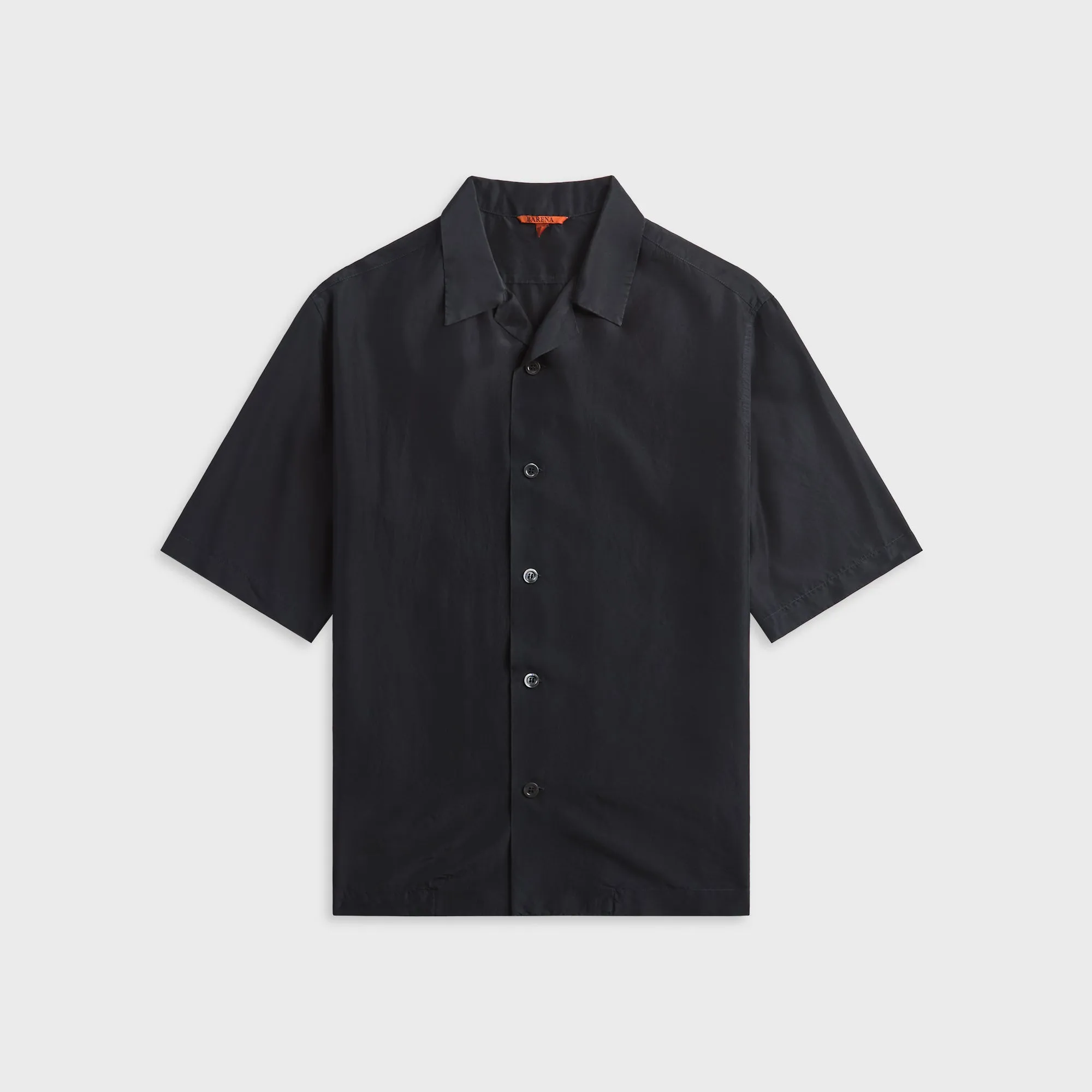 Barena Solana Camp Collar Silk Shirt - Blue sold by Kith