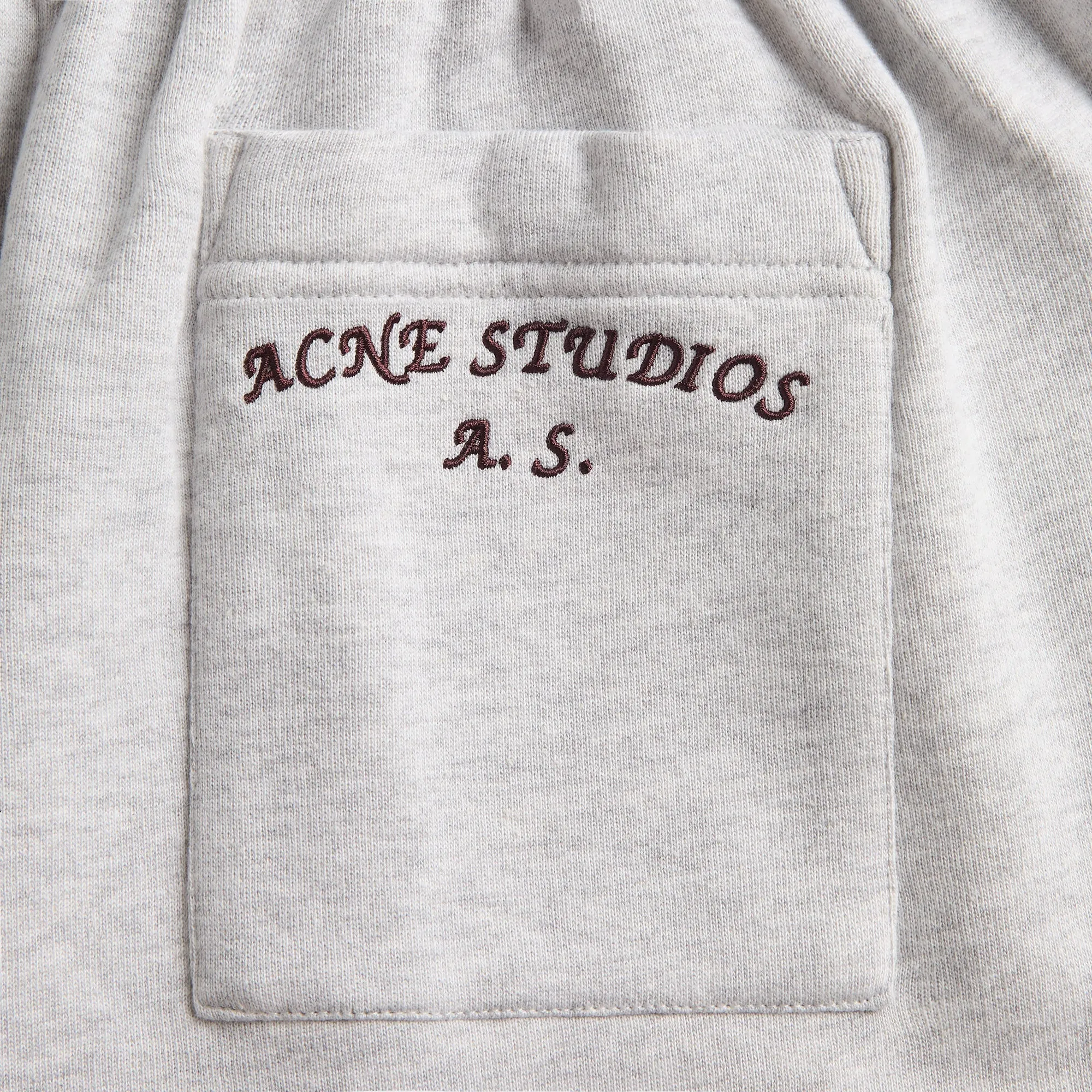 Acne Studios Fleece Logo Sweatpants - Pale Grey Melange sold by Kith product image thumbnail 3