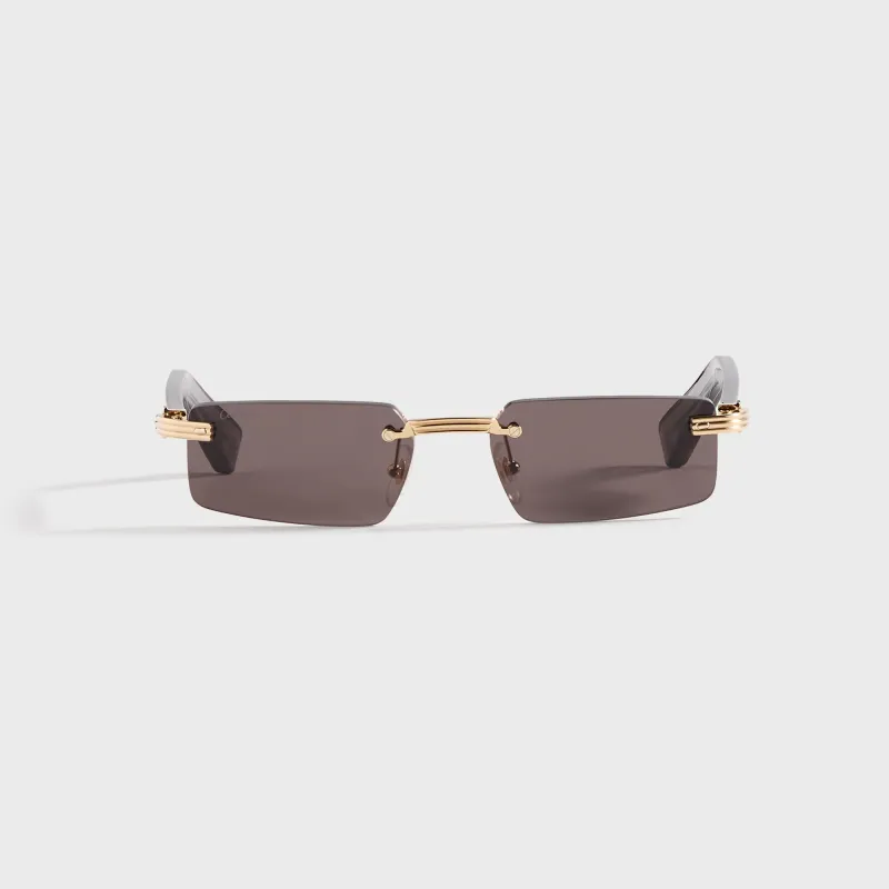 Cartier Rectangular Sunglasses - Black / Gold made by Cartier