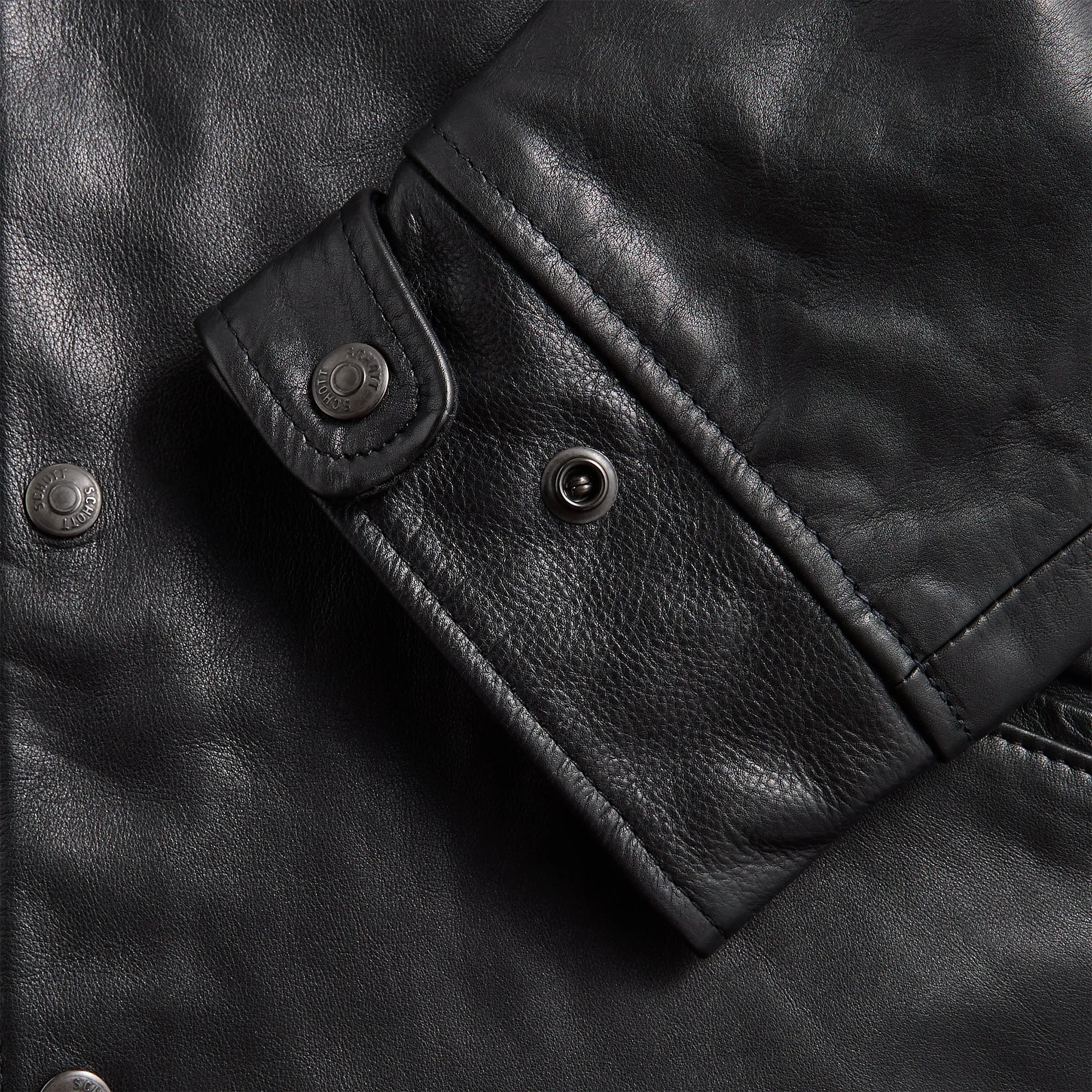 Junya Watanabe MAN x Schott Leather Jacket - Black sold by Kith product image thumbnail 3