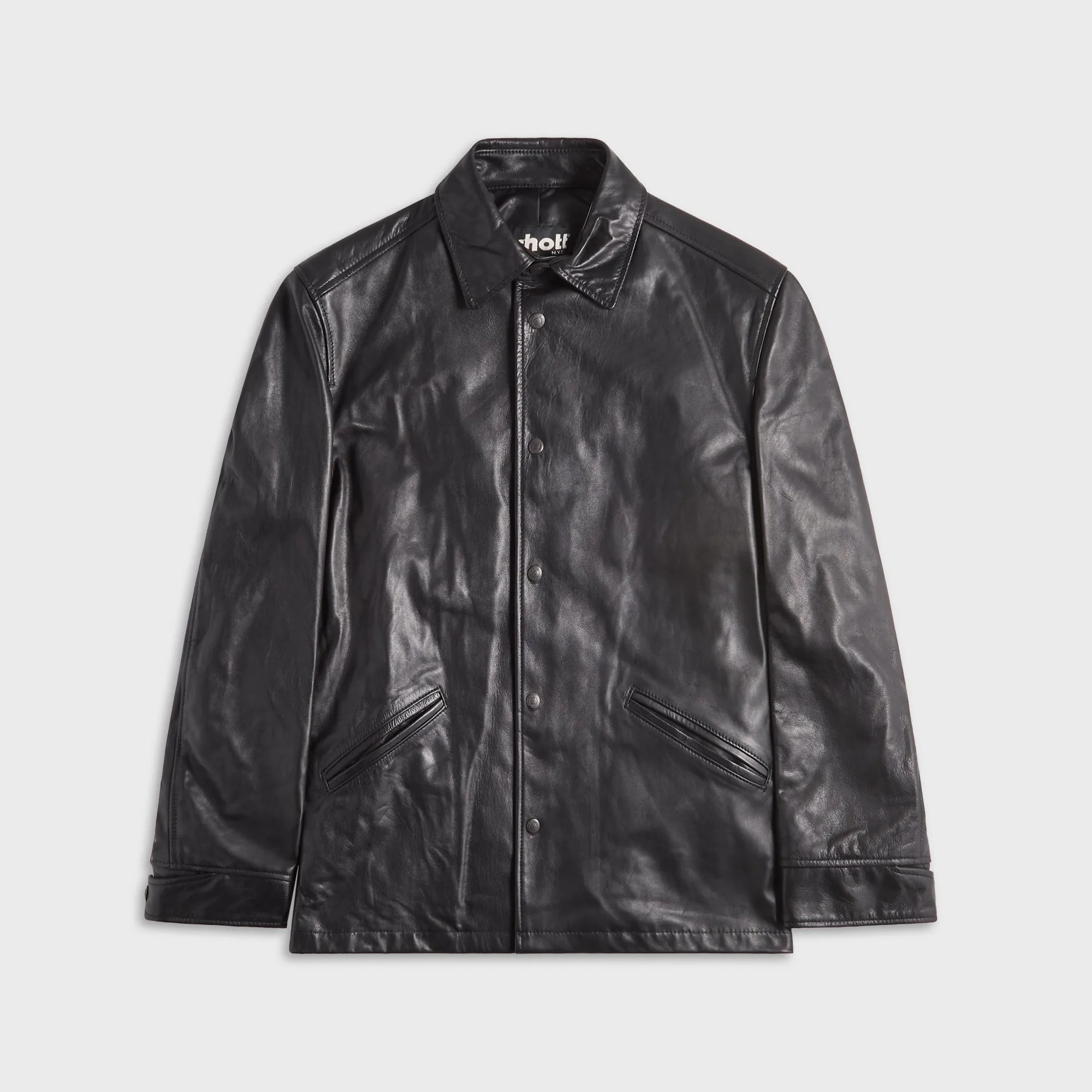 Junya Watanabe MAN x Schott Leather Jacket - Black sold by Kith