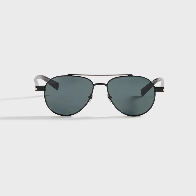 Saint Laurent SL 843 Sunglasses - Black sold by Kith