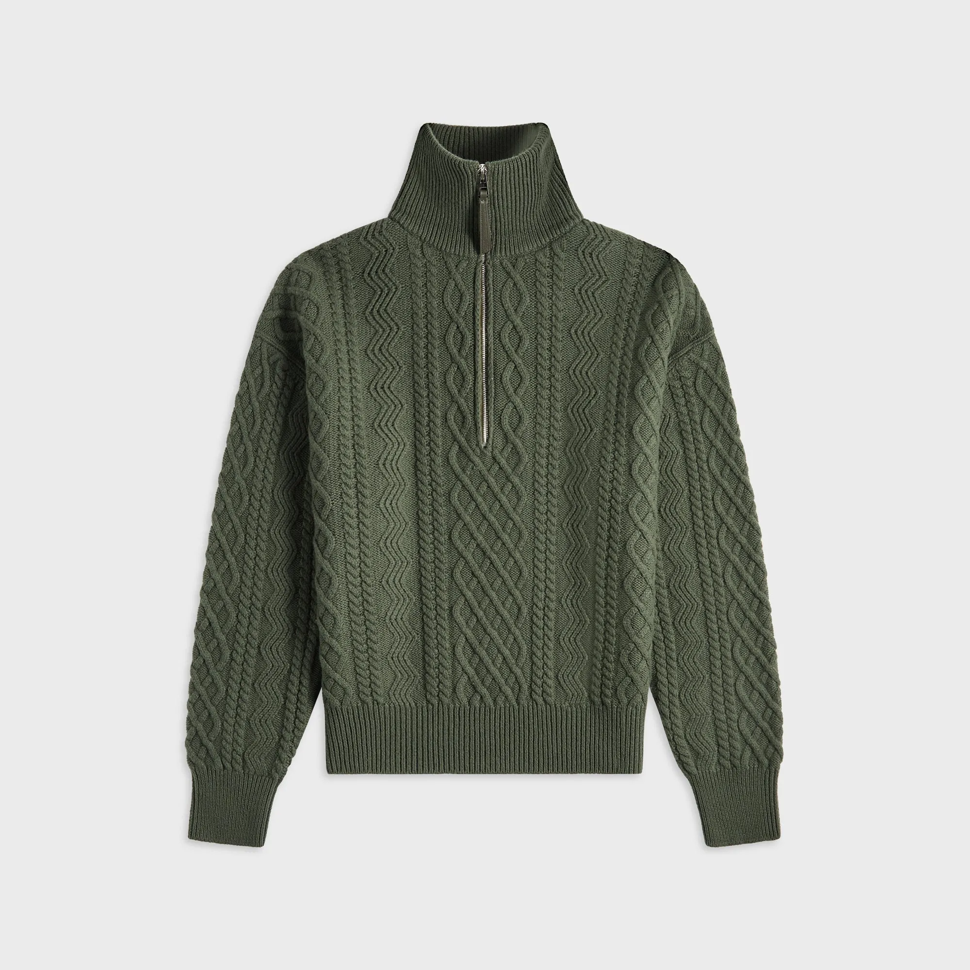 Loewe Zip Up Sweater - Khaki Green sold by Kith