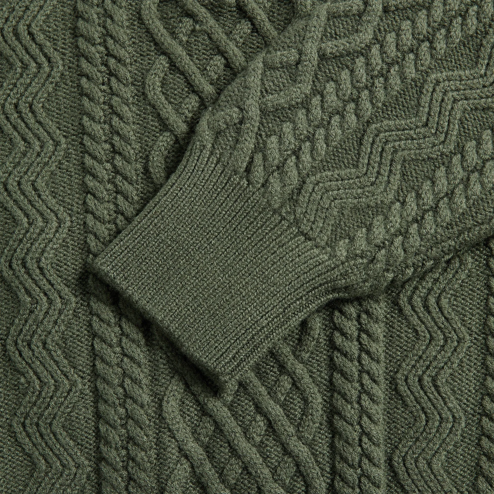 Loewe Zip Up Sweater - Khaki Green sold by Kith product image thumbnail 3